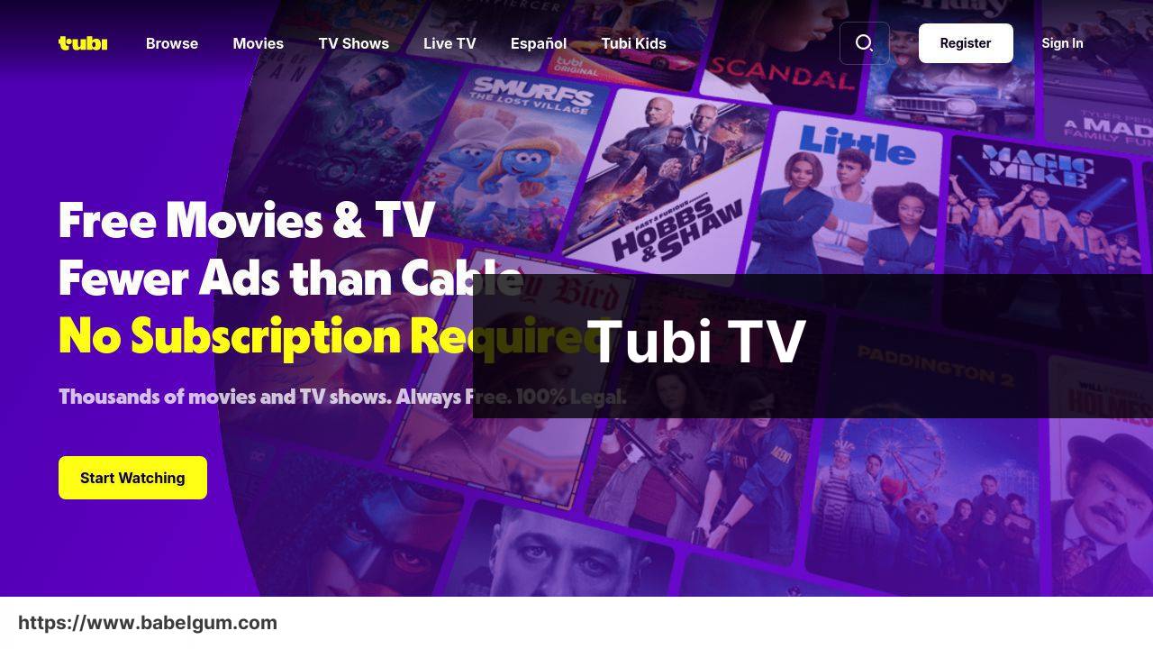 https://tubitv.com/ screenshot