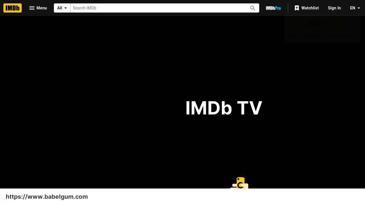 https://www.imdb.com/tv/ screenshot